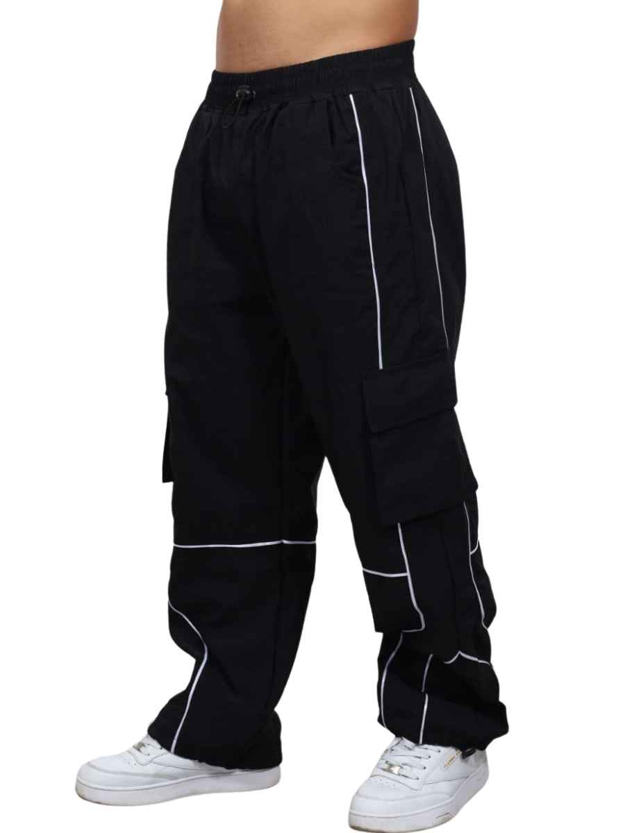 Pantalón Cargo Oversized Hombre Tela Mojada Urbano