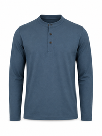Polo Manga Larga Classic Fit para Hombre | Cuello Mao con Botones | ENKI