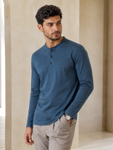 Polo Manga Larga Classic Fit para Hombre | Cuello Mao con Botones | ENKI 7