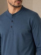 Polo Manga Larga Classic Fit para Hombre | Cuello Mao con Botones | ENKI 8
