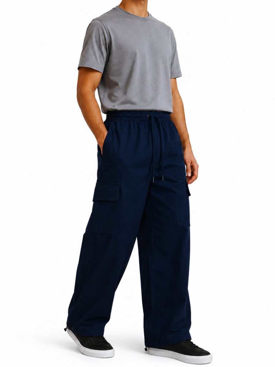 Pantalón Cargo Oversized Tela Nova — Hombre | ENKI