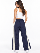 Pack x2 Pantalón Aura Oversized Mujer | Tela Mojada Azul Marino y Gris 5