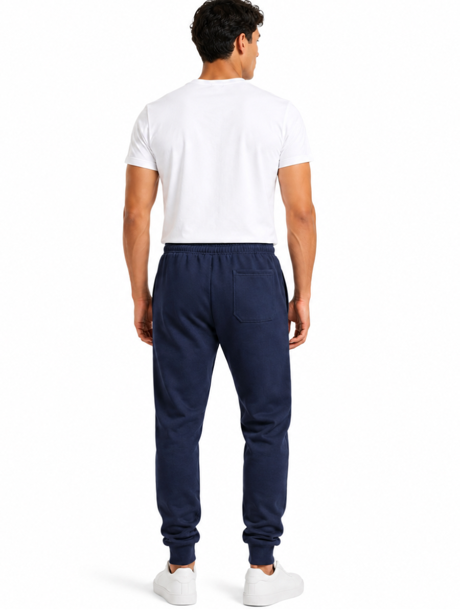 Pantalón Jogger Hombre Azul Navy Franela