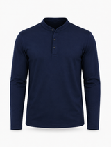 Polo Manga Larga Classic Fit para Hombre | Cuello Mao con Botones | ENKI 2
