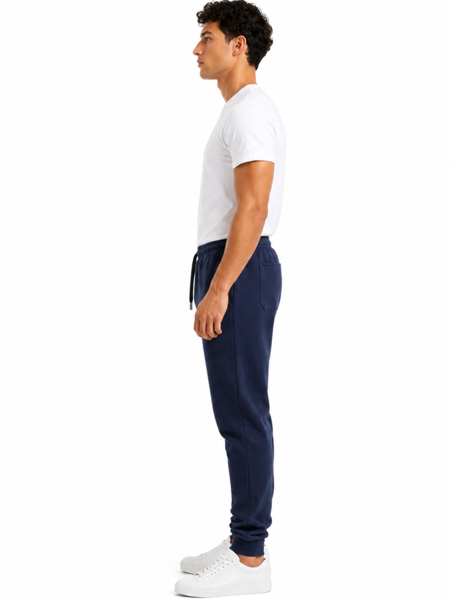 Pantalón Jogger Hombre Azul Navy Franela