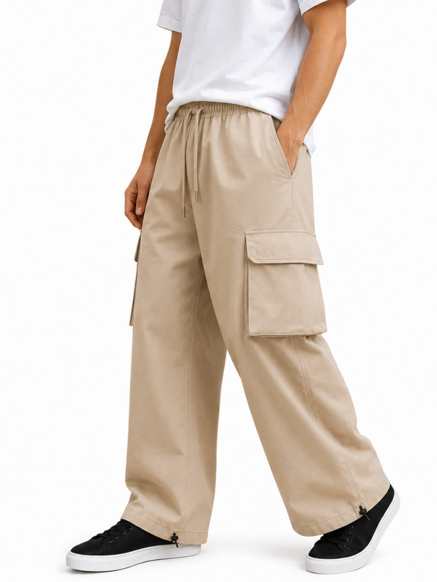 Pantalón Cargo Oversized Tela Nova — Hombre | ENKI