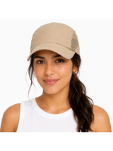 Gorra Deportiva Tazlam con Malla Beige — Tela Tazlam | Mujer | ENKI 2