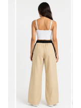 Pantalón Oversized Bicolor Beige/Negro para Mujer - Pantalón Oversized Bicolor Mujer | ENKI 3