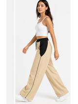 Pantalón Oversized Bicolor Beige/Negro para Mujer - Pantalón Oversized Bicolor Mujer | ENKI 4