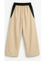 Pantalón Oversized Bicolor Beige/Negro para Mujer - Pantalón Oversized Bicolor Mujer | ENKI 6