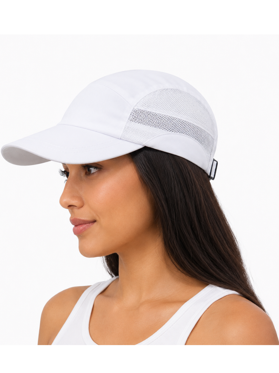 Gorra Deportiva Tazlam con Malla Blanco — Tela Tazlam | Mujer | ENKI
