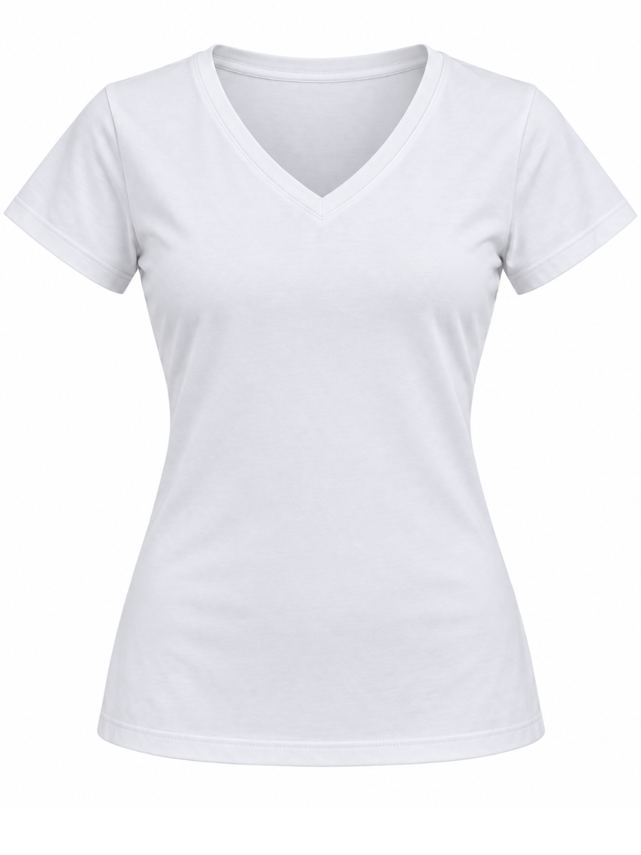 Polo Cuello V Mujer en Jersey | Corte Princesa | ENKI