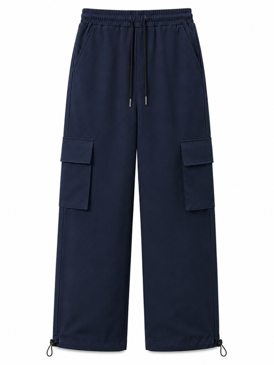 Pantalón Cargo Oversized Azul Marino — Tela Nova | Mujer | ENKI - ENKI ModaStyle