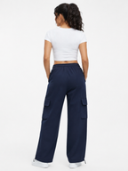 Pantalón Cargo Oversized Azul Marino — Tela Nova | Mujer | ENKI - ENKI ModaStyle