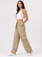 Pantalón Cargo Oversized Beige Mujer | Tela Nova - ENKI ModaStyle
