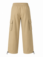 Pantalón Cargo Oversized Beige Mujer | Tela Nova - ENKI ModaStyle