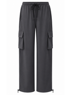 Pantalón Cargo Oversized Gris Carbón Mujer | Tela Nova - ENKI ModaStyle