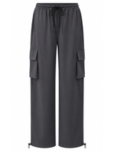Pantalón Cargo Oversized Mujer Gris Carbón | Tela Nova 6