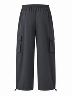 Pantalón Cargo Oversized Gris Carbón Mujer | Tela Nova - ENKI ModaStyle