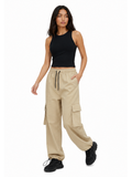 Pantalón Cargo Oversized Hueso — Tela Nova | Mujer | ENKI - ENKI ModaStyle
