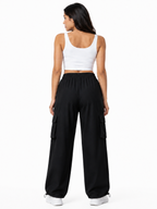 Pantalón Cargo Oversized Negro Mujer | Tela Nova - ENKI ModaStyle