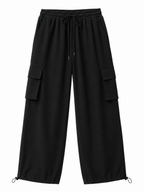 Pantalón Cargo Oversized Negro Mujer | Tela Nova - ENKI ModaStyle