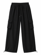 Pantalón Cargo Mujer Negro Oversized | Tela Nova 4