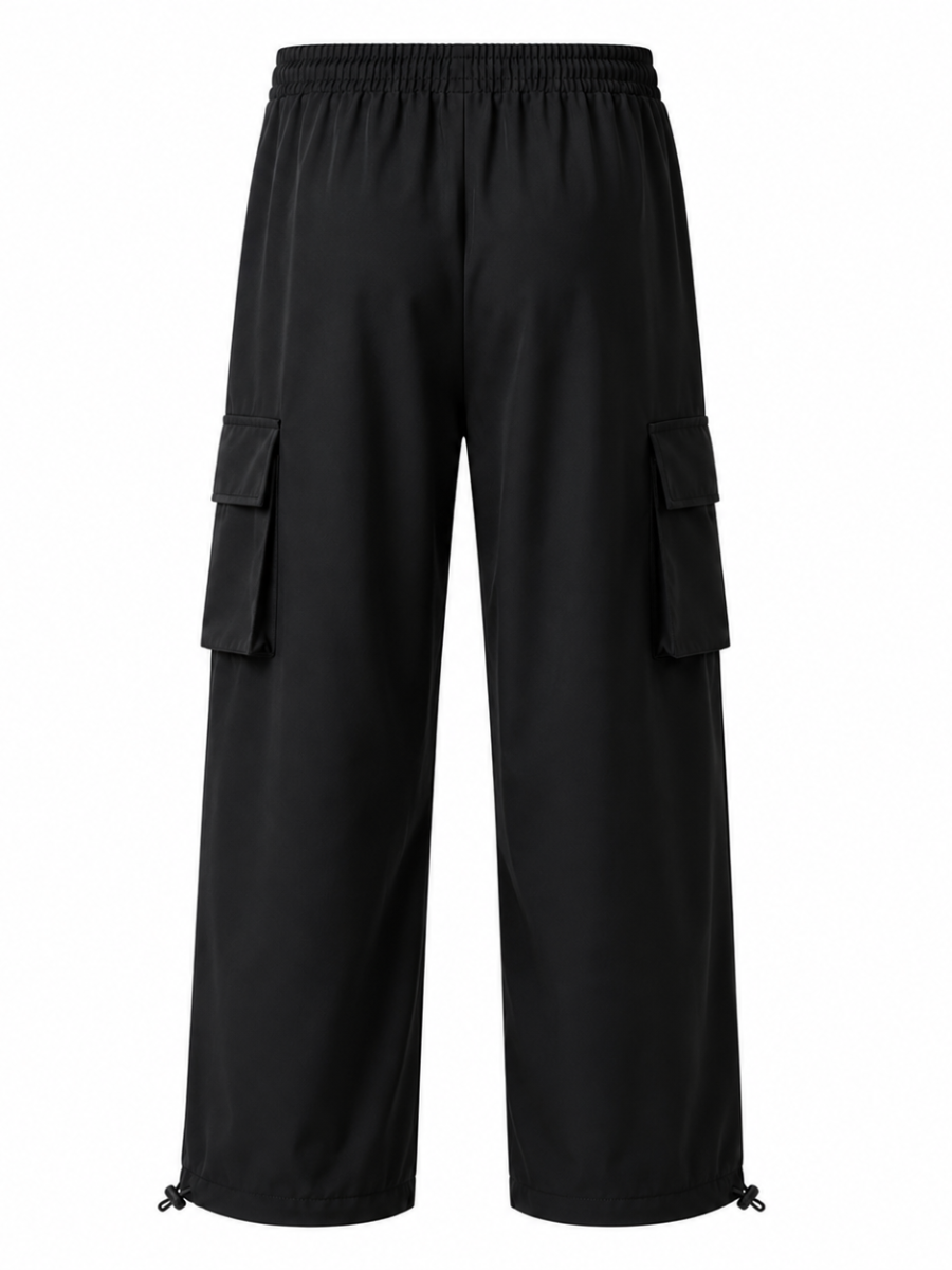 Pantalón Cargo Oversized Negro Mujer | Tela Nova - ENKI ModaStyle