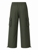 Pantalón Cargo Oversized Verde Militar — Tela Nova | Mujer | ENKI - ENKI ModaStyle