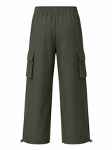 Pantalón Cargo Oversized Verde Militar Mujer - Telas Novas | ENKI 6