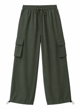Pantalón Cargo Oversized Verde Militar Mujer - Telas Novas | ENKI 5