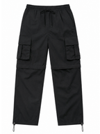 Pantalón Cargo Convertible Negro Mujer | Tela Mojada 2 en 1 - ENKI ModaStyle