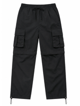 Pantalón Cargo Convertible Mujer Negro | Tela Mojada 2 en 1 6
