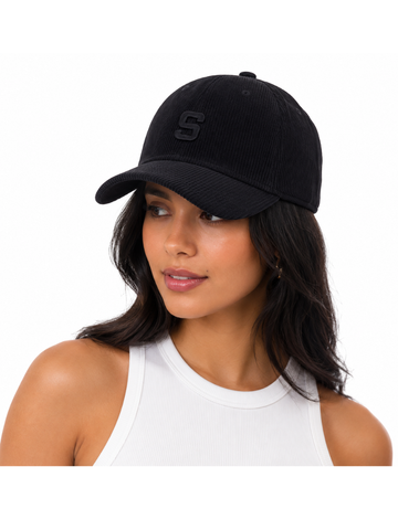 Gorra Corduroy Negro — Corduroy | Mujer | ENKI