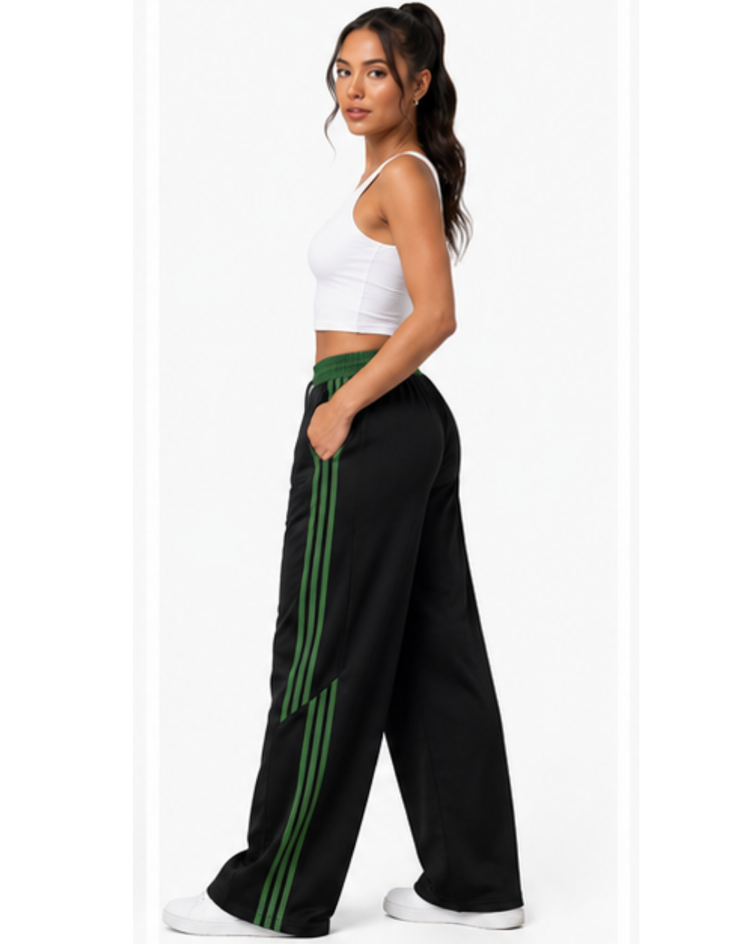 Pantalón Deportivo Oversized Negro Mujer | Tela Nova - ENKI ModaStyle