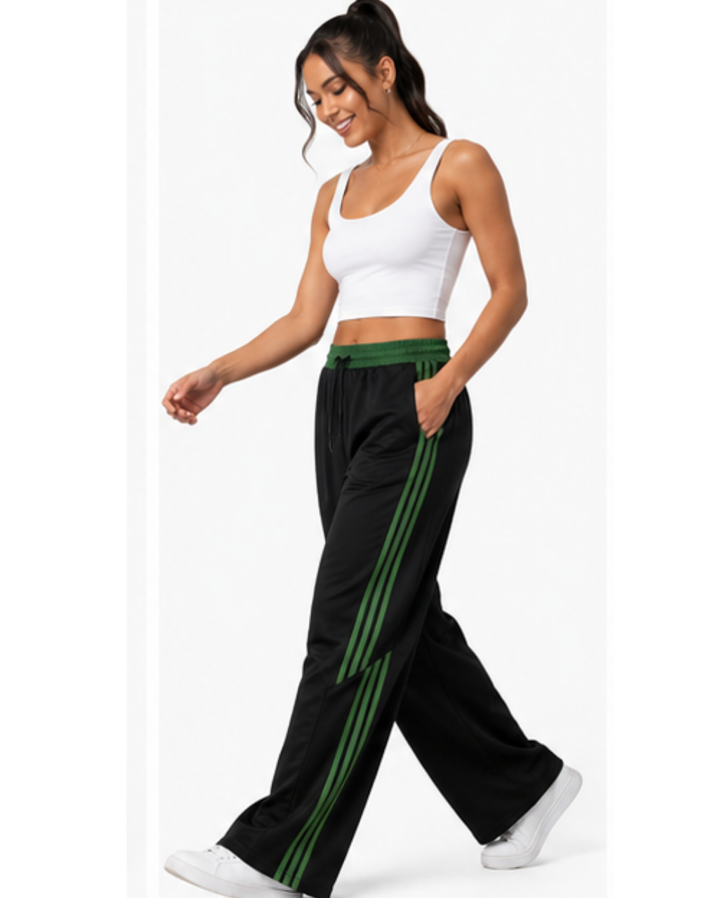 Pantalón Deportivo Oversized Negro Mujer | Tela Nova - ENKI ModaStyle
