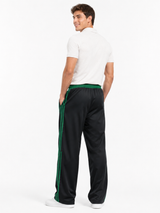 Pantalón Deportivo Oversized Negro — Tela Nova | Franjas Verdes | Hombre | ENKI 3
