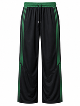 Pantalón Deportivo Oversized Negro — Tela Nova | Franjas Verdes | Hombre | ENKI 6