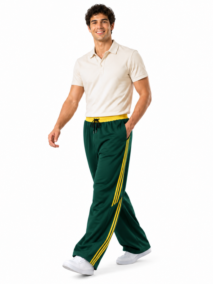 Pantalón Deportivo Oversized Verde — Tela Nova | Hombre | ENKI