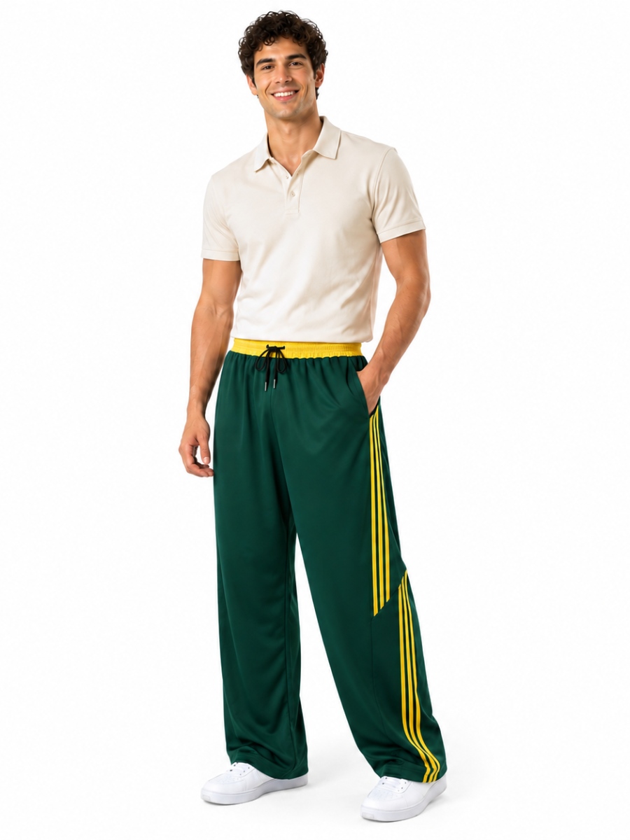 Pantalón Deportivo Oversized Verde — Tela Nova | Hombre | ENKI