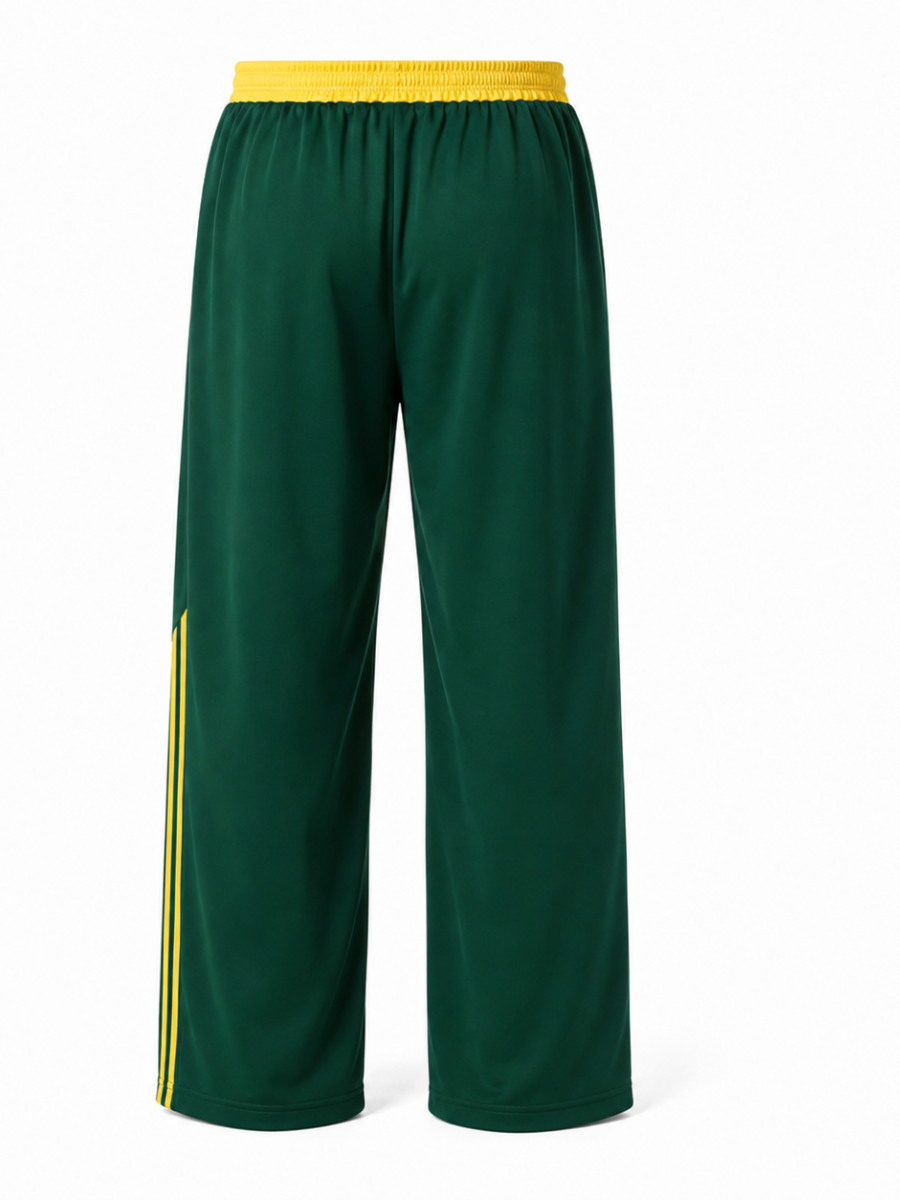 Pantalón Deportivo Oversized Verde Amarillo — Tela Nova | Hombre | ENKI