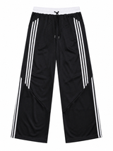 Pantalón Deportivo Oversized Negro con Franjas Blancas — Tela Nova | Hombre | ENKI 5