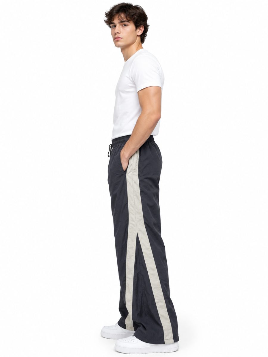 Pantalón Edge Line Baggy Gris para Hombre | Tela Mojada