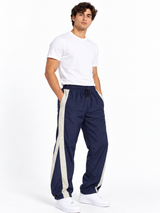 Pack x2 Pantalón Edge Line Baggy Tela Mojada para Hombre | Gris y Azul 5