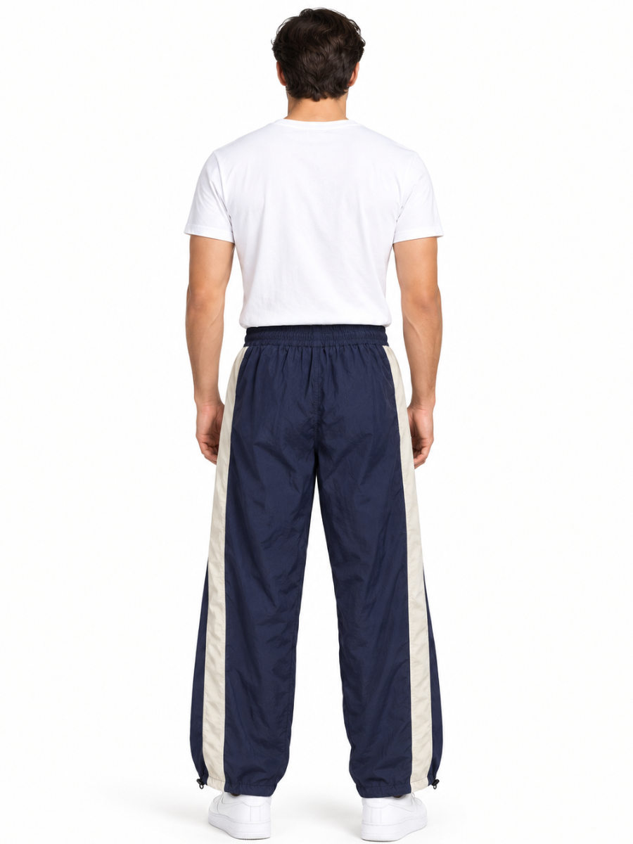 Pack x3 Pantalón Edge Line Baggy Tela Mojada para Hombre | Azul Gris Negro