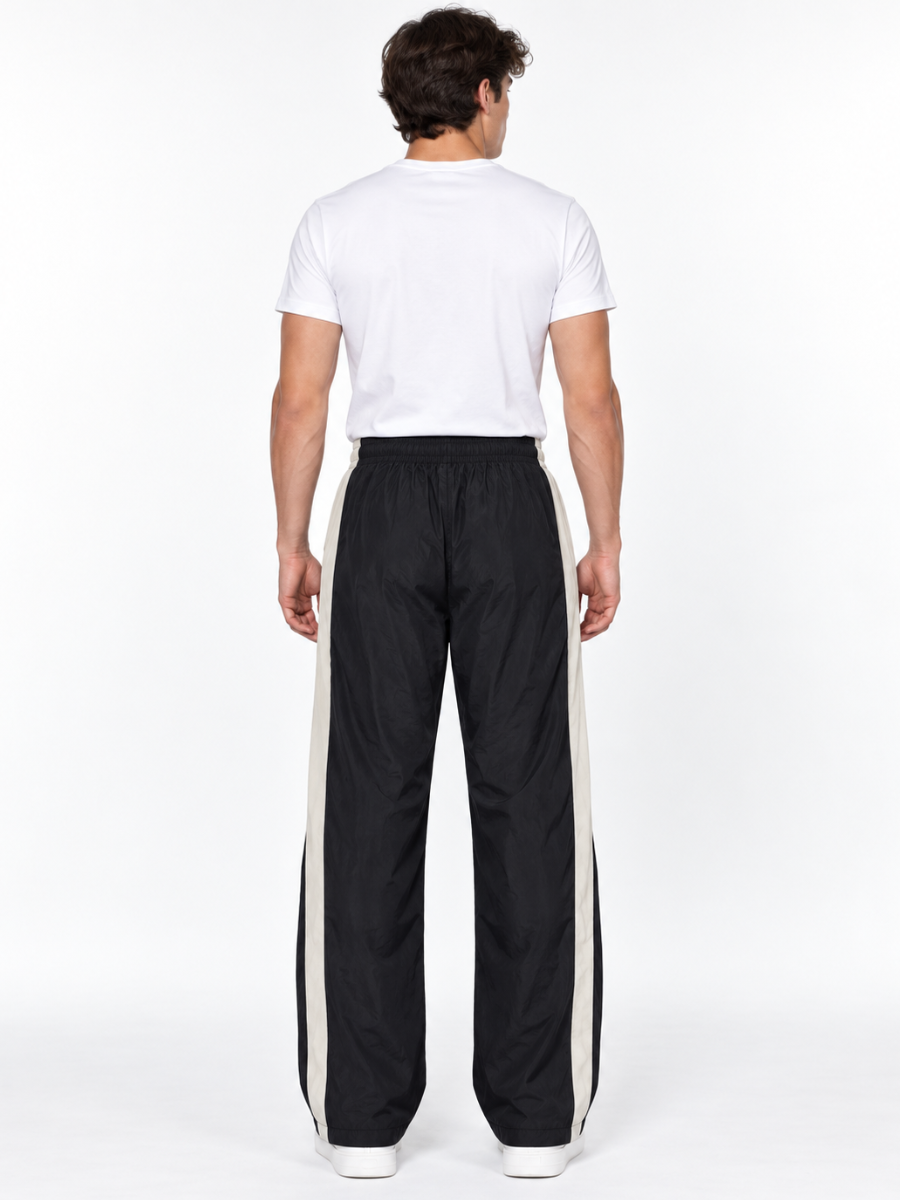 Pantalón Edge Line Baggy Negro para Hombre | Tela Mojada Urbano