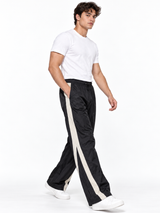 Pack x2 Pantalón Edge Line Baggy Tela Mojada para Hombre | Negro y Gris 3