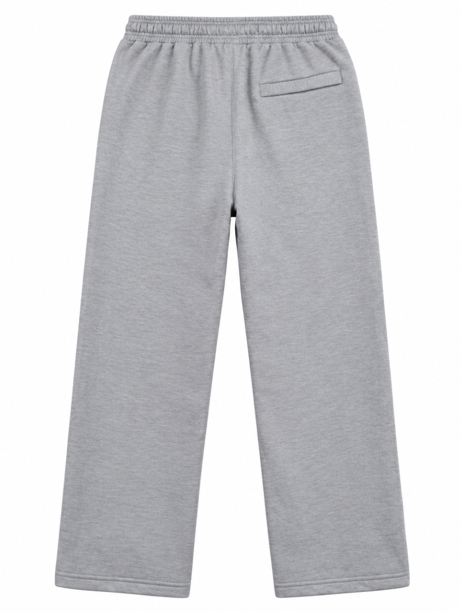 Pantalón French Terry Hombre Gris Melange | Recto Cómodo Casual | ENKI