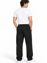 Pantalón French Terry Hombre Negro | Recto Cómodo Casual | ENKI 2
