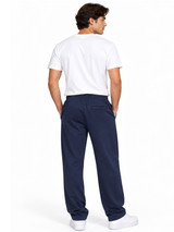 Pantalón French Terry Hombre Azul | Recto Cómodo Casual | ENKI 3